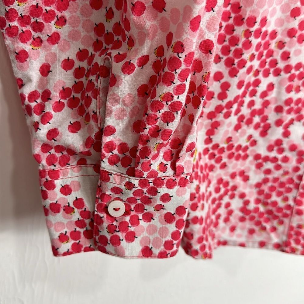 Foxcroft Zoey Wrinke Free Apples to Apples Button Down Shirt Size 10 - Picture 4 of 13